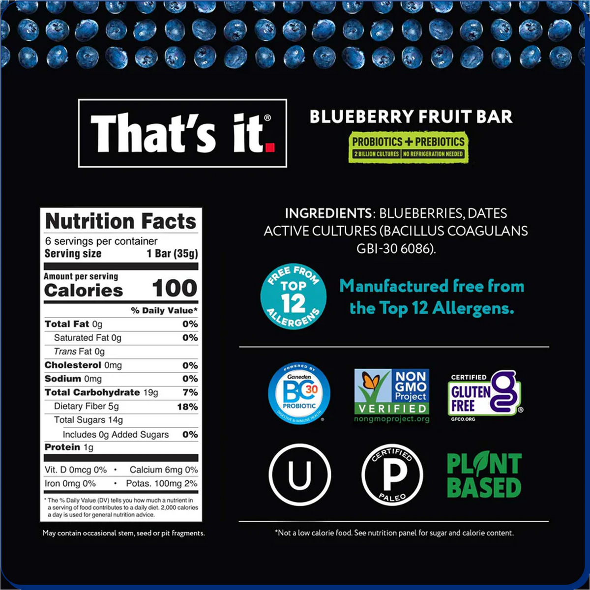 That's It - Probiotic Fruit Bar
