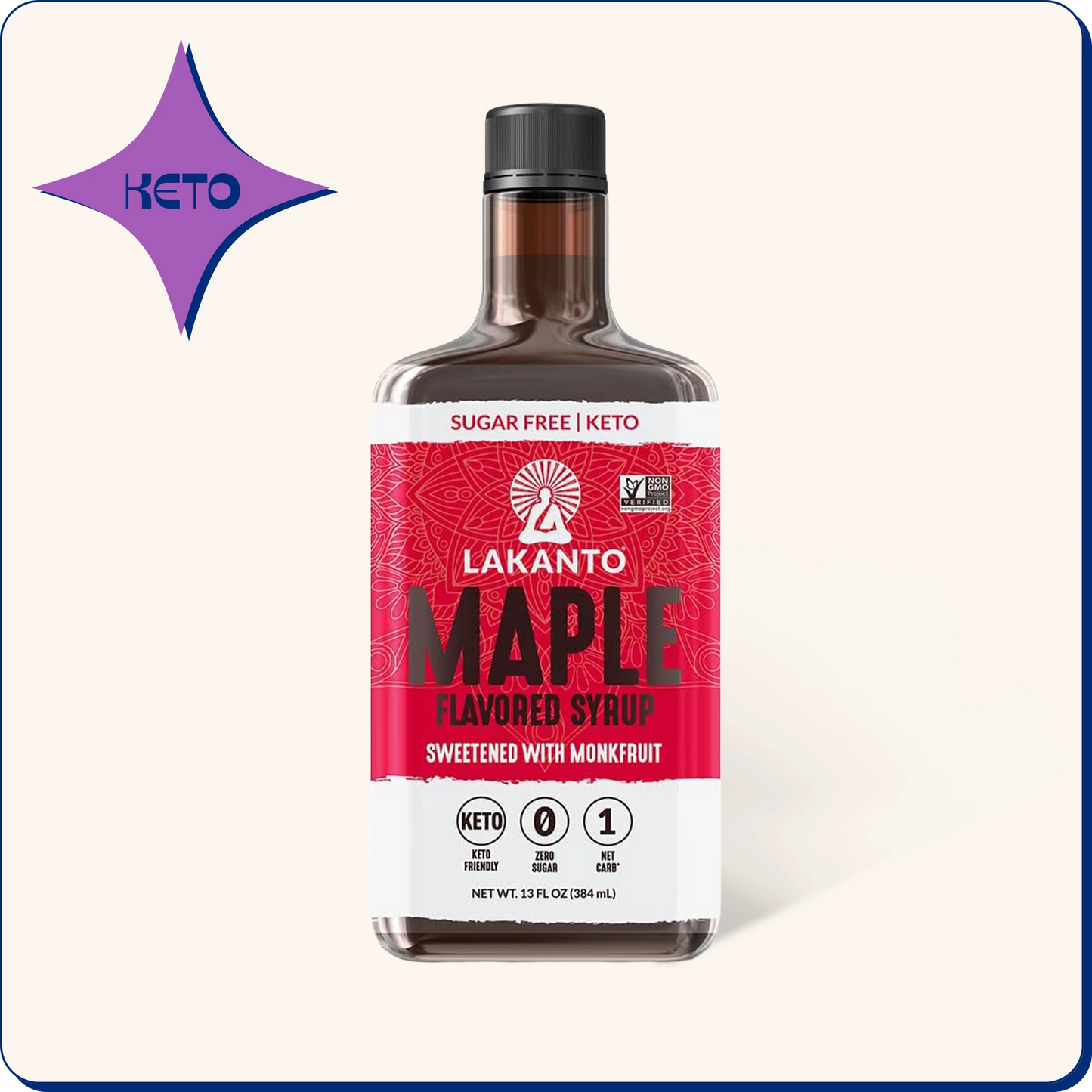 Jarabe sabor Maple sin azúcar 384 ml - Lakanto